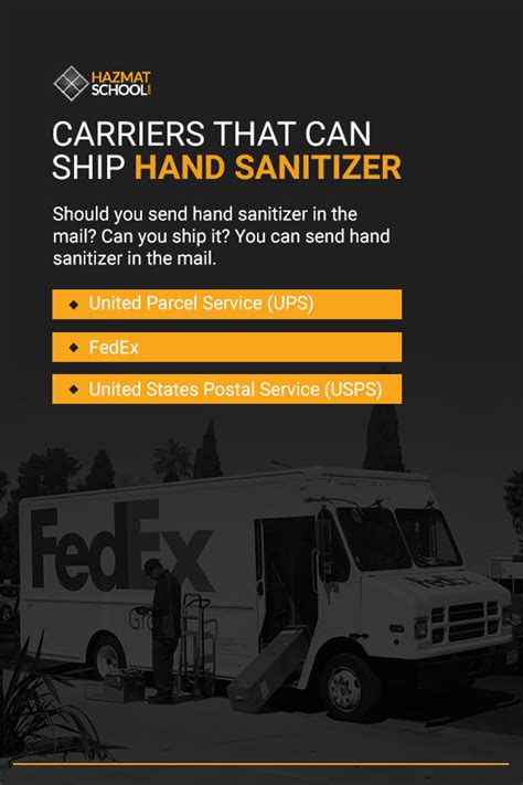 usps hand sanitizer shipping.